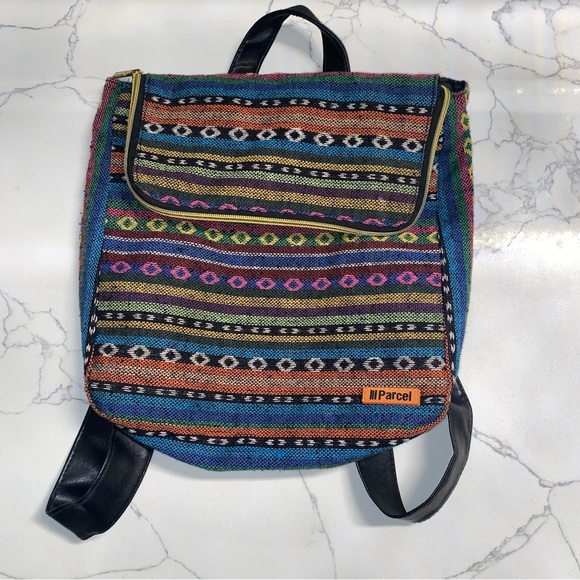 Multicoloured women’s backpack - Picture 1 of 11